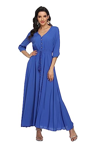 Image of Casual Summer Dresses for Women 2026 Maxi Dress Flowy Bohemian Beach Party