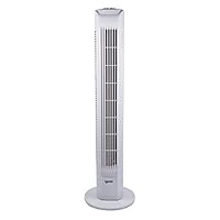 Igenix DF0035T Oscillating Tower Fan with 7.5 Hour Timer and Remote Control, 3 Speed Settings and Quiet Operation, Plastic, 45 W, White