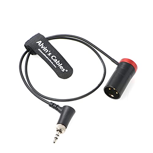 Low-Profile-Audiokabel für Sennheiser-EK-2000 XLR 3-poliger Stecker auf Verriegelung, 3,5 mm-TRS rechtwinkliges symmetrisches Kabel für Sound Devices 633 688 Zaxcom Zoom Alvin's Cables Rot