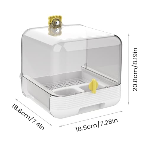 Bain d'oiseau pour perruche et distributeur amovible transparent - 6
