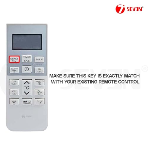 Image of 7SEVEN Compatible with Hitachi AC Remote Control 168A Model Suitable for 1 1.5 2 Ton Spilt and Window Air Conditioner - Match Keys Exactly Existing Remote Controller Use New AAA Alkaline Battery