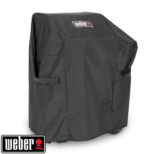 Weber Premium Grillabdeckhaube für Spirit & Spirit II 200er Modelle, atmungsaktiv UV- & wasserbeständig, mit Klettverschluss zum Befestigen, Grillcover, BBQ-Abdeckung - Schwarz (7182)