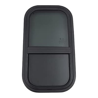 Vertical Sliding RV Window, 12”W x 22”H, RV Window Replacement with Mounting Trim Ring and Screws, Perfect for RV or Camper