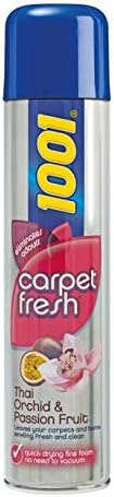 1001 Carpet Thai Orchid & Passion Fruit Shampoo 300ML Your Carpet and Home Will be Left Smelling Fresh and Clean, and with a Quick Drying fine Foam, it Means There's no Need to Vacuum.