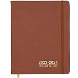 Global Printed Products AY 2023-2024 Weekly Monthly Planner 8"x10": 14 Months June 2023 - July 2024 (Brown)