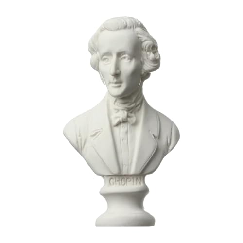 LKXHarleya Statuetta mitologica in Resina, Busto Greco da 6,8 cm per Decorazioni in Soggiorno, Camera da Letto e Ufficio, Chopin