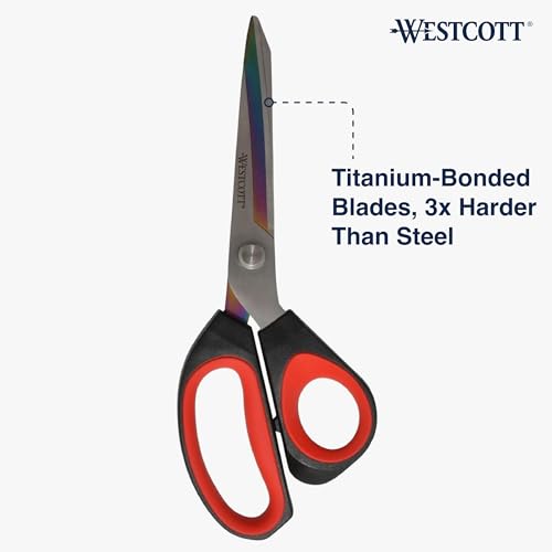 Westcott Premium Tailor 9.5" Scissors, Red/Black by Westcott - Image 2