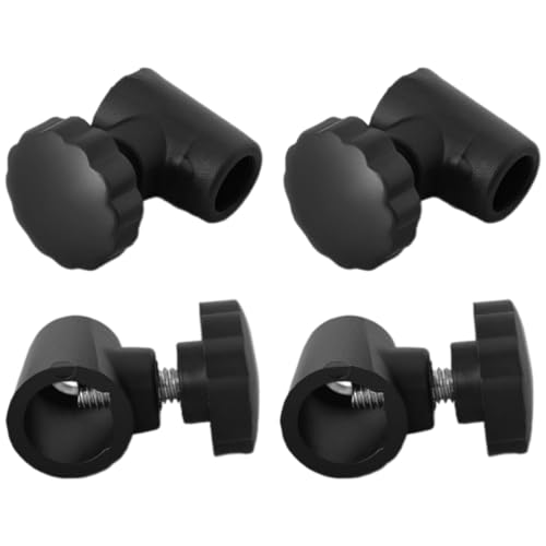 4Pcs Window Stay Lock Replacement Knob RV Window Lock Knob Support Rod Plum Knob Compatible with Polyplastic 10mm to 12mm Connector 10x12.7x24mm Black