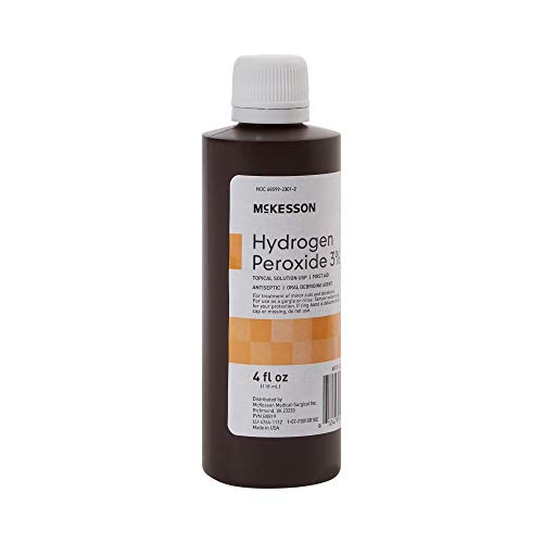 McKesson Hydrogen Peroxide 3%, 4 oz [Pack of 1] Topical Solution USP, First Aid Antiseptic, Oral Debriding Agent - image 7