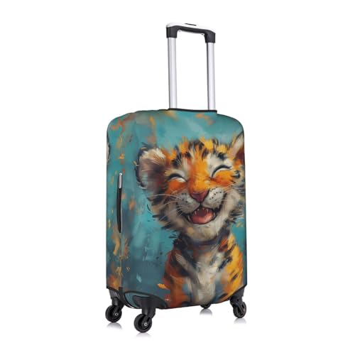 happy tiger Elastic Travel Luggage Cover Travel Suitcase Protective Cover3