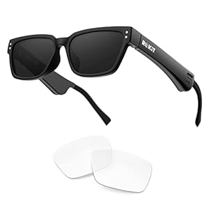 Smart Glasses,Blue Light&Polarized Lenses,Open Ear Bluetooth Sunglasses Voice Assistant Compatible,Audio Sunglasses