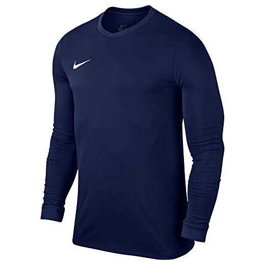 Nike LS Park Vi JSY Camiseta de Manga Larga, Hombre, Azul Marino (Midnight Navy/White), L