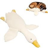 Nixegym Large Plush White Duck Dog Toy, Realistic Goose Design Dolls Suitable for Dogs Chew and Play, Best Indoor Puppies and Senior Pups (50cm 19.69inch)