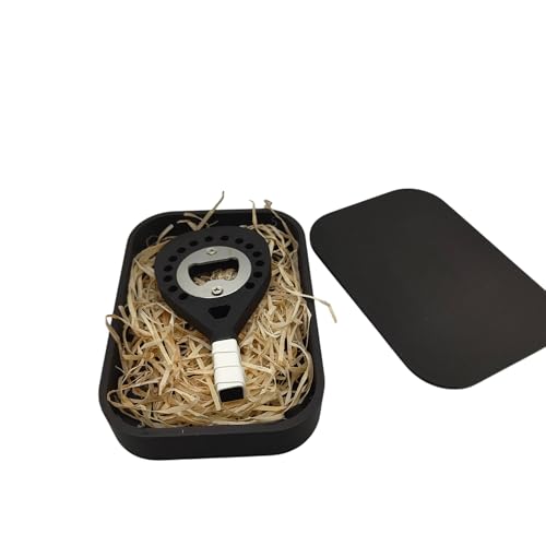 Geschenk für Padelspieler – Schläger-Flaschenöffner für Padelliebhaber und Trainer, einzigartiges Padel-Geschenk für Enthusiasten und Fans (weiß)