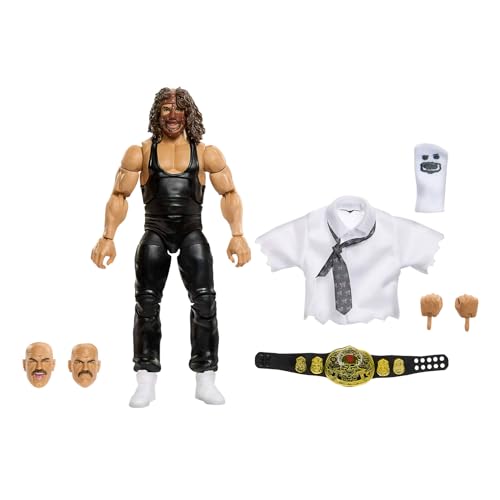 Mattel WWE Elite Collection Action Figure & Accessories, Premium Live Event Mankind Set, SummerSlam Series with Jesse “The Body” Ventura Build-A-Figure Parts, JHX81