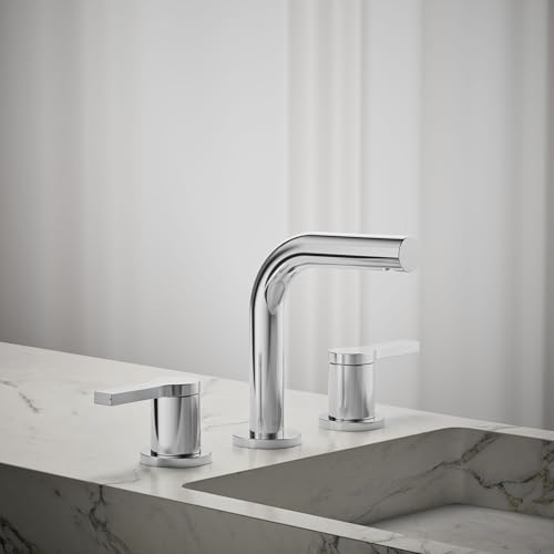 KOHLER K-33592-4-CP Elate® Widespread Bathroom Sink Faucet, Enhanced Flow, Durable Construction, Easy Installation, Bathroom Faucets, 1.2 GPM, Polished Chrome by Kohler - Used condition - Image 2