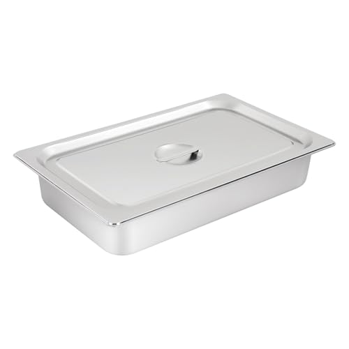 Etrhdfyts Panierschalen Set 4-teilig mit Deckel, 4 Stück 9L GN Behälter, Edelstahl 4 Zoll Tiefe Panierstraße Gastro Behälter Gastronormbehälter Chafing Dish Gastronomie