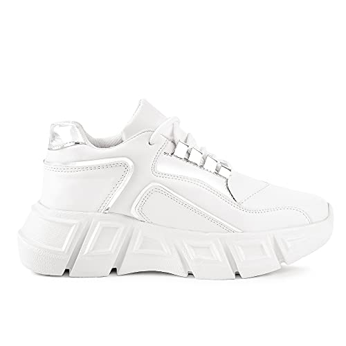 Image of Vendoz Women & Girls White Casual Sports Shoes Sneakers - 36 EU