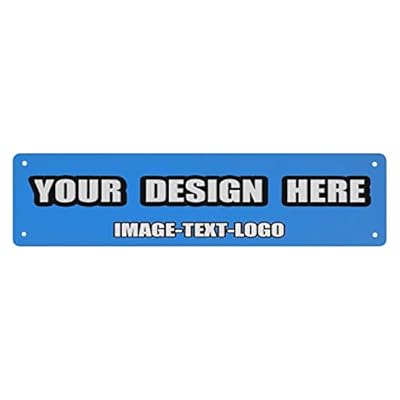 Custom Signage Street Plate Signs Bar Cafe Restaurant Shop Decor Personalize Customize Any Text HERE Sign Chic Indoor/Outdoor DoderBlue 16x4