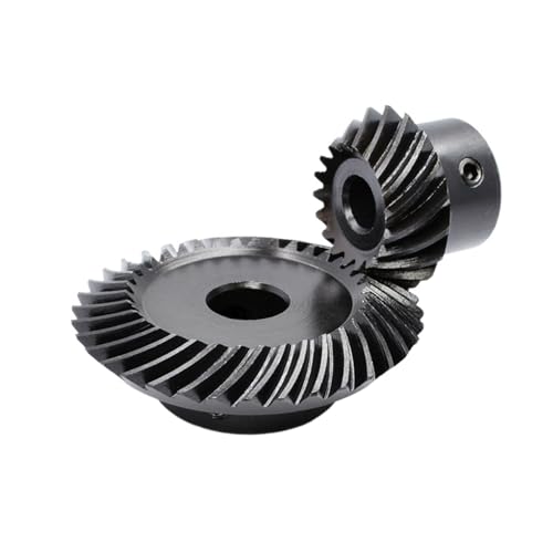 Bevel Gear Pinion Hardware Mechanical 1: 2 Spiral Bevel Gear 1M 15/30 Teeth Steel Helical Gear(15 Teeth-6MM)