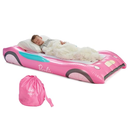 FUNBOY Barbie Kids Sleepover Travel Bed & Air Mattress. Perfect for Sleepovers. Includes Carrying Storage Bag, Twin