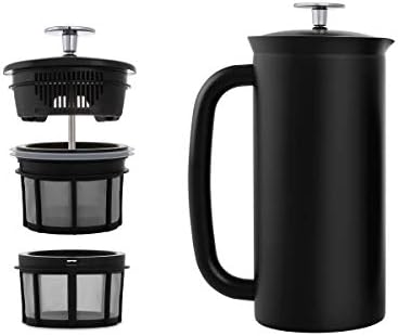 ESPRO P7 French Press - Double Walled Stainless Steel Insulated Coffee and Tea Maker (Matte Black, 32 Ounce)