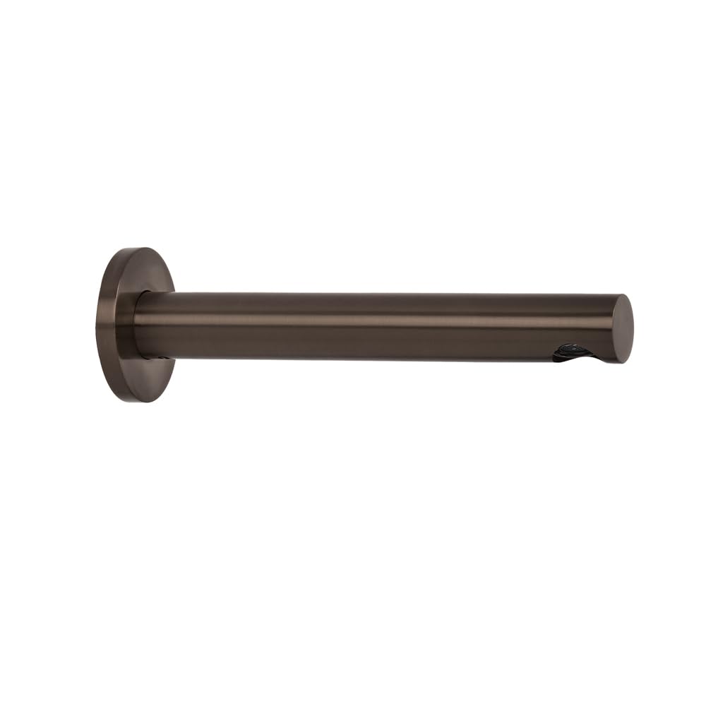 Milano Otto Modern Wall Mounted Bath or Bathroom Basin Spout - Black Nickel