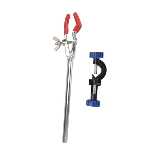 ASAKKURA Beaker Flask Clamp with Prong Finger Design and Aluminum Stand Clip Lightweight Laboratory Supply for Scientific Research Teaching Hospitals Industrial Use Secure and Versatile