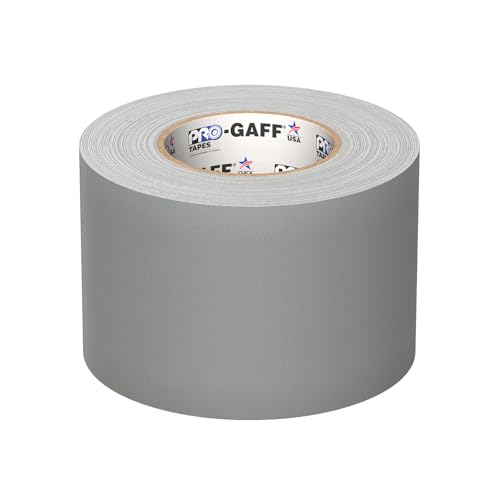 Image of 4 inch Width ProTapes Pro Gaff Premium Matte Cloth Gaffer's Tape With Rubber Adhesive, 11 mils Thick, 55 yds Length, Grey (Pack of 1)