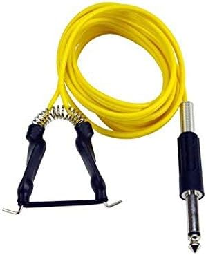 Premium Silicone Clip Cord 6ft Long works with Mono Plug Tattoo (Yellow)