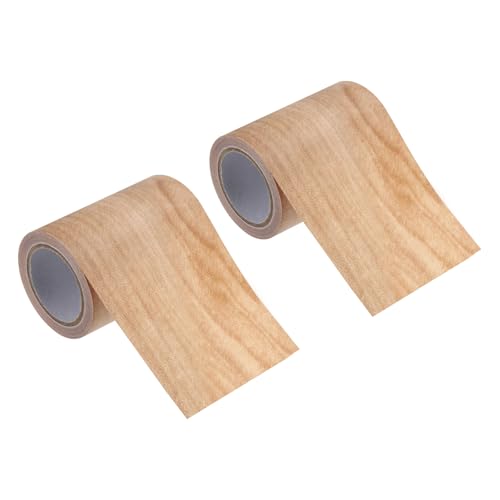 Image of PATIKIL Wood Grain Repair Tape 2.2 inch x15ft,2 Pcs Self Adhesive Realistic Textured Repair Tape Patch for Floor Door Table Cabinets Desk,Light Chestnut Maple
