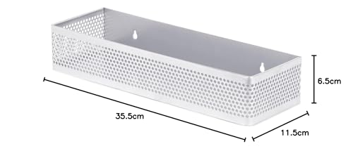 Image of SHIOK DECOR Long Metal Floating Wall Shelf Rack,for Decoration of Wall Living Room, Bedroom & Kitchen,Rack for Showpieces,Planter & Organizing Display Decorative Items - Silver