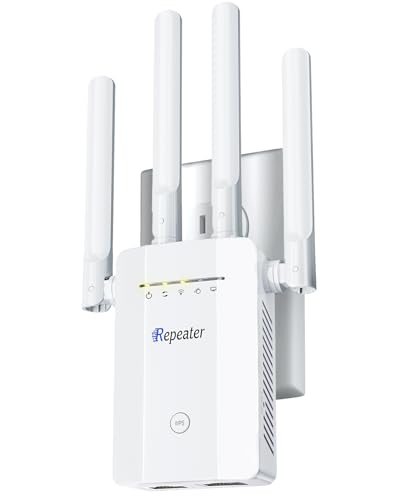 2026 New WiFi Extender Signal Booster, Long Range up to 13355Sq.ft, Wireless Internet Repeater Routers Signal Amplifier for Home, Office, Garage, 8X Faster Access Point with Ethernet Port, 1-Tap Setup