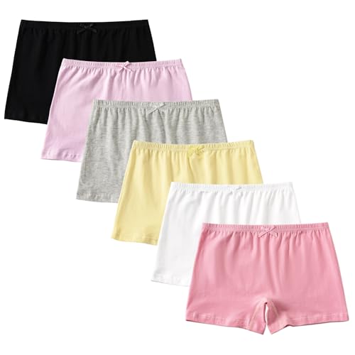 Girls Cotton Full Coverage Boyshort Panties Little Big Kids Soft Solid Underwear 3 Years - 12 Years