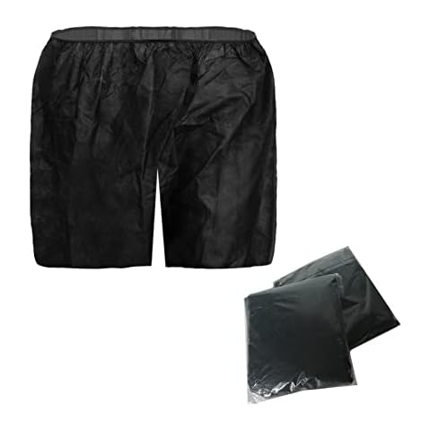 unhg Men's Disposable Boxer Shorts, Light Handy Non-Woven Underwear, Bikini Panties, for Massage, Spray Tan Services,Black,50pcs Cover