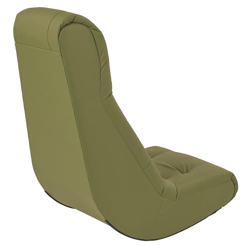 FDP Tufted Floor Rocker for Kids, Teens and Adults; Comfortable, Ergonomic Chair for Reading, Playing Video Games, or Watching TV - Fern Gray, 10488-FG by Factory Direct Partners - Image 4