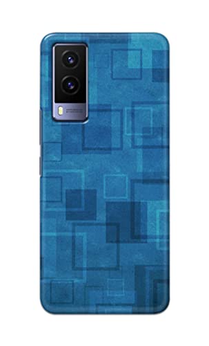 Image of Printed Hard Back Cover Case for Vivo V21e 5G Back Cover (Plain Azure Blue) -702