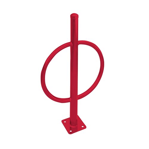 Sandbaggy Post and Ring Bike Rack - Commercial Bike Racks - Galvanized Steel - Anti-Theft Design - In Ground, Apartments, Sidewalks, Industrial (Red, 2)
