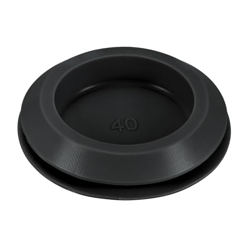 Image of M METERXITY 1-Packs Silicone Hole Plugs, Snap in Locking Hole Plugs for 40mm Hole, Round Hole Rubber Plug Kitchen Bulkheads Waterproof Sealing Plugs [Black]