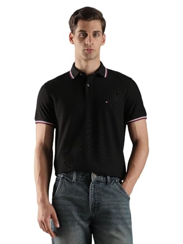 Image of Tommy Hilfiger Men Polo Cotton Regular Fit Shirt