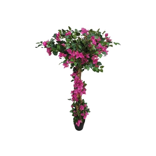 Garveehome 6ft Bougainvillea Artificial Tree, Fake Bougainvillea Tree with Flowers in Plastic Pot Front Porch Plants for Office House Living Room Home Decor Housewarming Gift 185cm