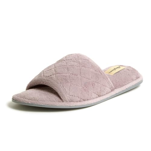 Image of Dearfoams womens Slipper Memory Foam Summer House Shoe Beatrice Terry Slide