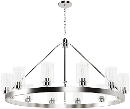 Hunter Fan Company 13059 Hartland Chandelier, 12 Light, Brushed Nickel