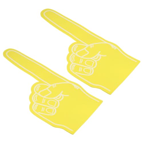 Gant en mousse EVA de 18 pouces PATIKIL jaune personnalisable lot de 2