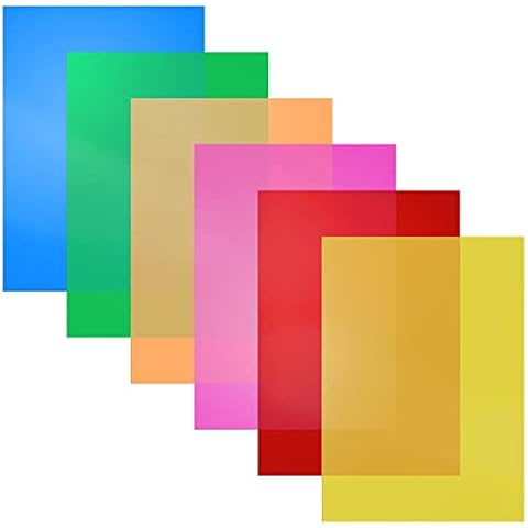 Dyslexia Overlays, A4 Coloured Dyslexia Aids for Children, 6PCS Coloured Overlays for Reading Dyslexia, ADHD, Irlens Syndrome, Reduce Visual Stress Cover