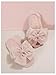 OYOANGLE Women's Cute Bow Decor Solid Slippers Fashion Home Slippers Open Toe Furry Bedroom Slipper Light Pink 8.5