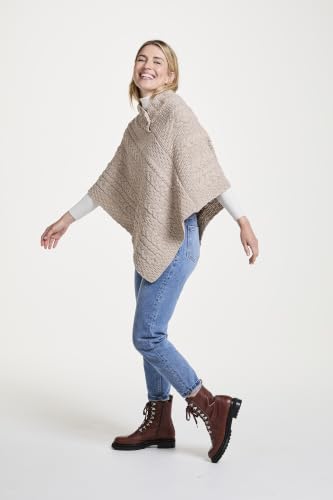 Image of Irish 100% Merino Wool Poncho for Women Made in Ireland