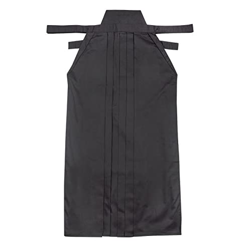 Kendo Bottoms Aikido Samurai Hakama - Traje de artes marciales Hakama 170 cm, Falda negra, 170 cm