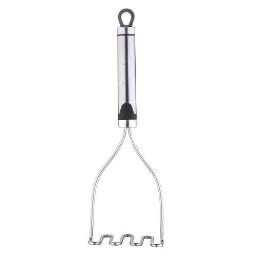 BERGNER Gizmo - Machacador/Triturador de Patatas de Acero Inoxdable - Prensa Patatas - 29x8.5cm - Mango con Detalle a Color - Buena Calidad y Resistencia - Apto para Lavavajillas