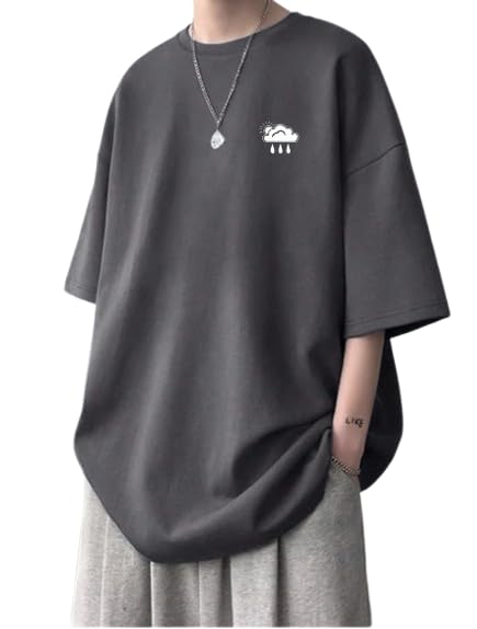 comic street Oversized T Shirt for Men and Women Drop Shoulder Loose Baggy Fit Unisex Pure Cotton T-Shirt-picture-18